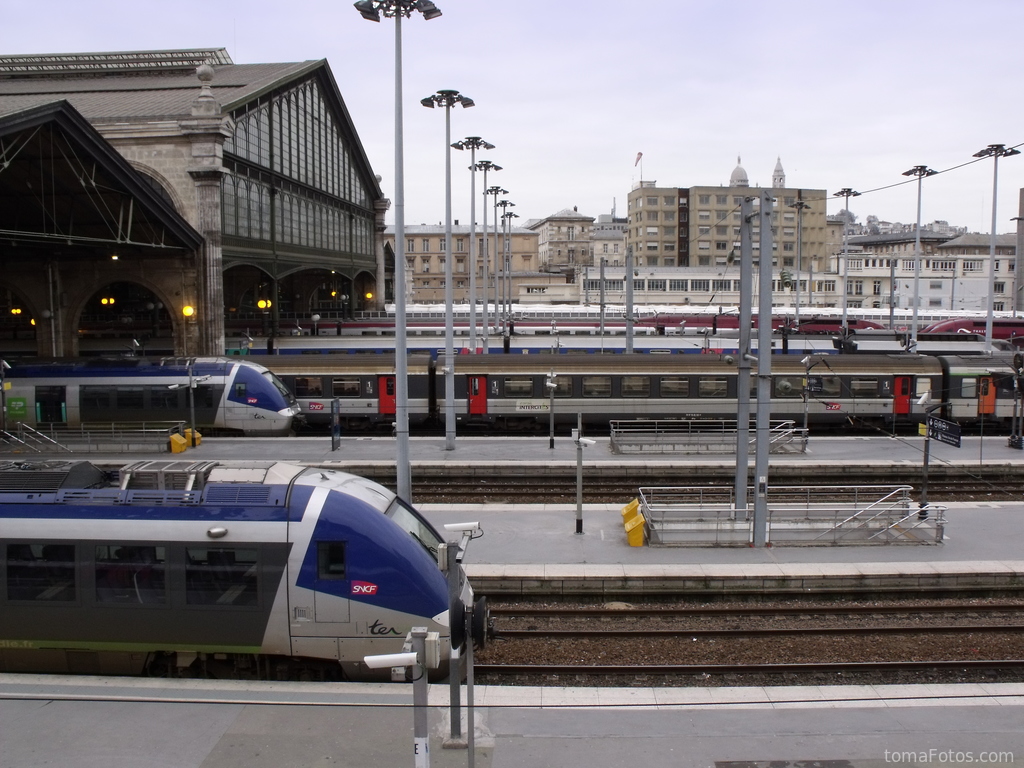 Los andenes de Gare du Nord