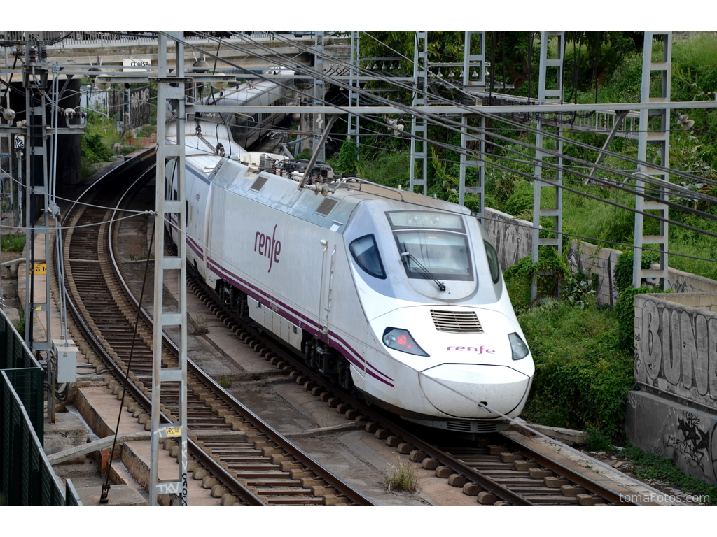 Renfe serie 130 a estación de Francia