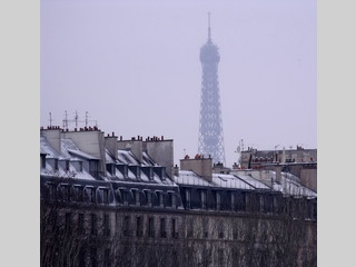 Tejados parisinos en un día frío