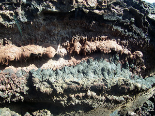 textura de las capas de una roca