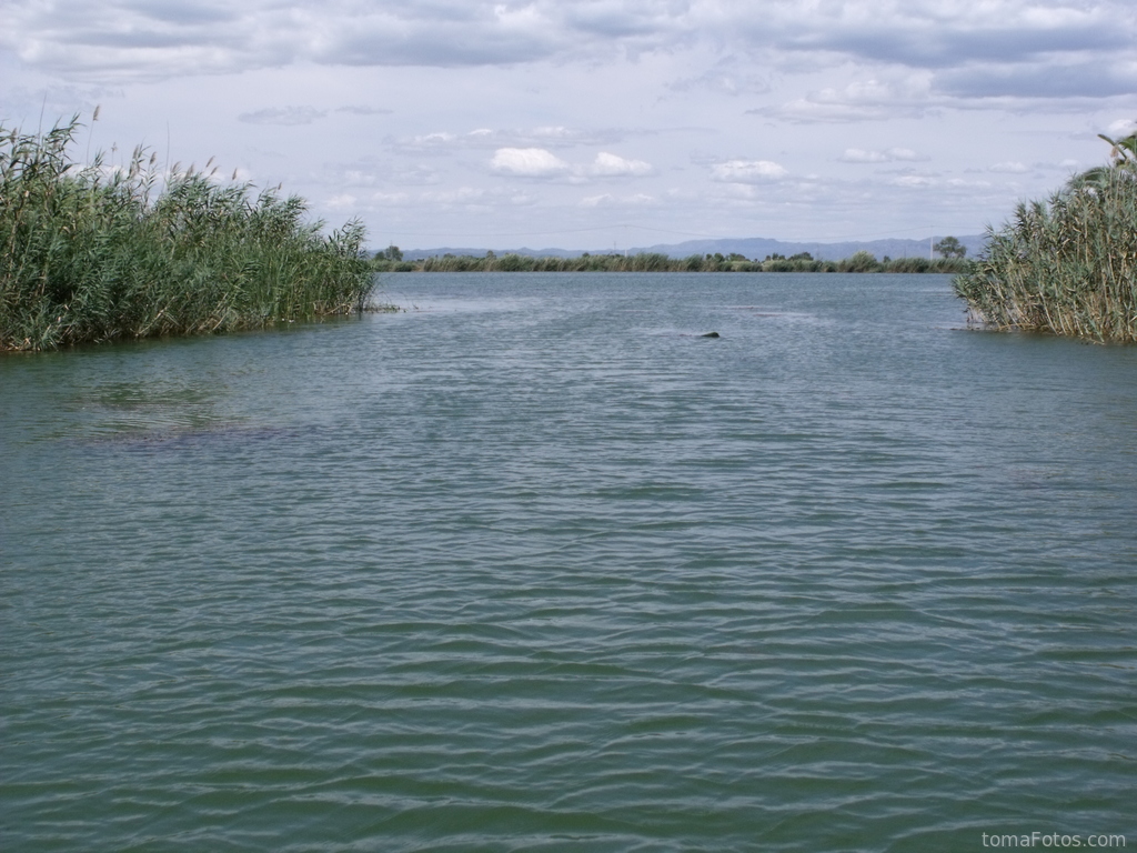 Un canal que desemboca en un río